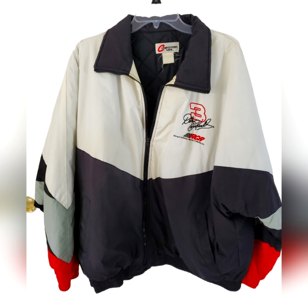 Vintage Competitors View Nascar Mens Large Jacket Puffer Dale Earnhardt Large